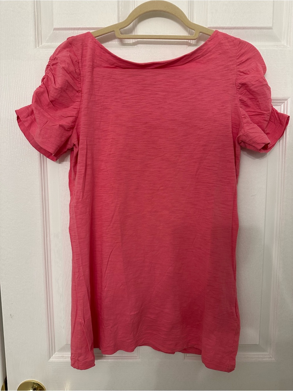 Lilly Pulitzer Bright Pink Short-Sleeve Boatneck Top
